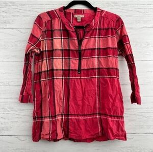 Burberry Brit 3/4 Sleeve  Quarter Zip Top